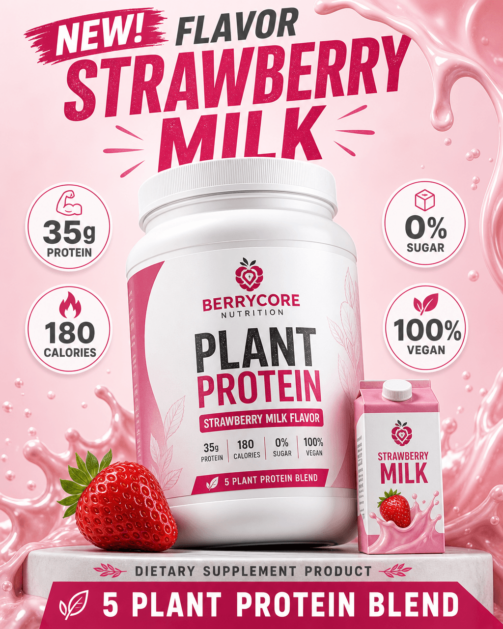 Strawberry Plant Protein Supplement