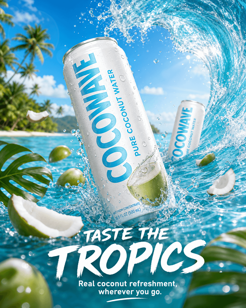 Tropical Coconut Water Wave