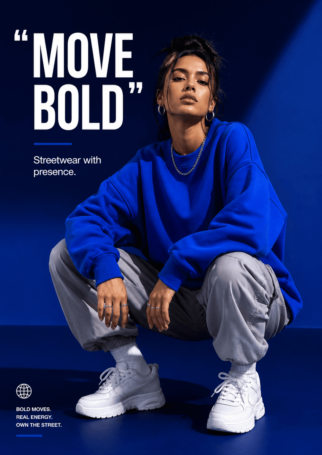 Move Bold Blue Streetwear